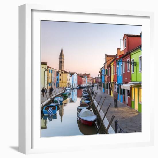 Italy, Veneto, Venice, Burano. Sunset in the Town-Matteo Colombo-Framed Photographic Print