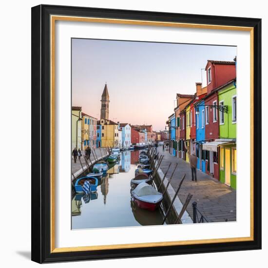 Italy, Veneto, Venice, Burano. Sunset in the Town-Matteo Colombo-Framed Photographic Print