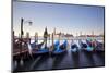 Italy, Veneto, Venice. Gondolas Tied to the Pier at the Bacino Di San Marco-Ken Scicluna-Mounted Photographic Print