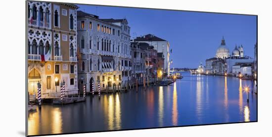 Italy, Veneto, Venice, Grand Canal, Santa Maria Della Salute, Dusk-Rainer Mirau-Mounted Photographic Print