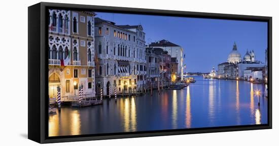 Italy, Veneto, Venice, Grand Canal, Santa Maria Della Salute, Dusk-Rainer Mirau-Framed Premier Image Canvas