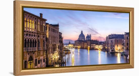 Italy, Veneto, Venice. Santa Maria Della Salute Church and Grand Canal at Sunrise-Matteo Colombo-Framed Premier Image Canvas