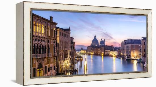 Italy, Veneto, Venice. Santa Maria Della Salute Church and Grand Canal at Sunrise-Matteo Colombo-Framed Premier Image Canvas