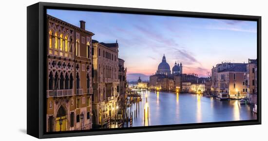 Italy, Veneto, Venice. Santa Maria Della Salute Church and Grand Canal at Sunrise-Matteo Colombo-Framed Premier Image Canvas