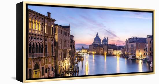 Italy, Veneto, Venice. Santa Maria Della Salute Church and Grand Canal at Sunrise-Matteo Colombo-Framed Premier Image Canvas