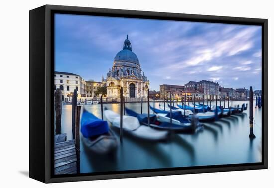 Italy, Veneto, Venice. Santa Maria Della Salute Church on the Grand Canal, at Sunset-Matteo Colombo-Framed Premier Image Canvas