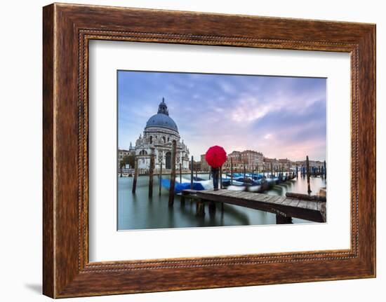 Italy, Veneto, Venice. Santa Maria Della Salute Church on the Grand Canal, at Sunset-Matteo Colombo-Framed Photographic Print