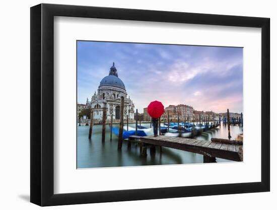 Italy, Veneto, Venice. Santa Maria Della Salute Church on the Grand Canal, at Sunset-Matteo Colombo-Framed Photographic Print