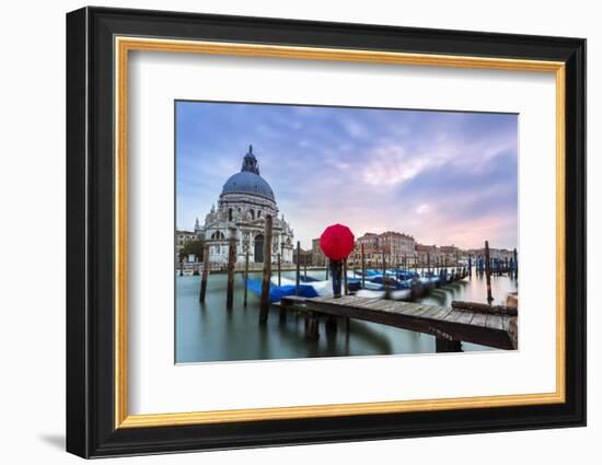 Italy, Veneto, Venice. Santa Maria Della Salute Church on the Grand Canal, at Sunset-Matteo Colombo-Framed Photographic Print