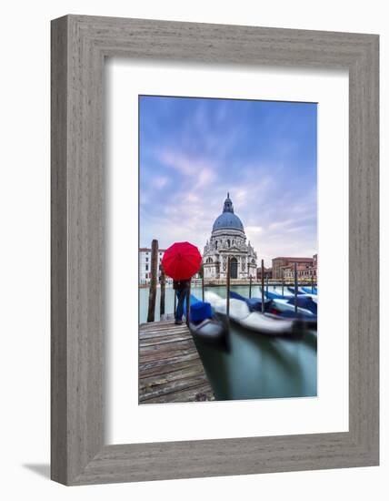 Italy, Veneto, Venice. Santa Maria Della Salute Church on the Grand Canal, at Sunset-Matteo Colombo-Framed Photographic Print