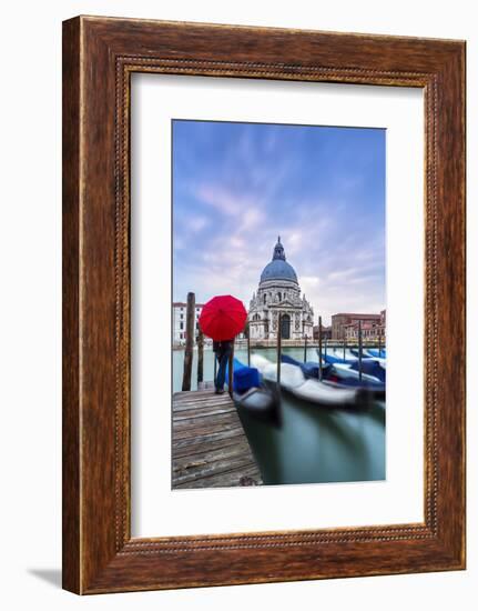 Italy, Veneto, Venice. Santa Maria Della Salute Church on the Grand Canal, at Sunset-Matteo Colombo-Framed Photographic Print