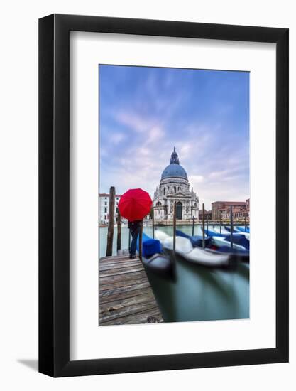 Italy, Veneto, Venice. Santa Maria Della Salute Church on the Grand Canal, at Sunset-Matteo Colombo-Framed Photographic Print