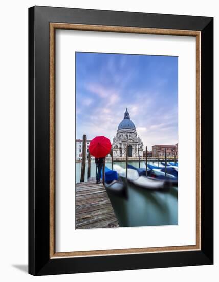 Italy, Veneto, Venice. Santa Maria Della Salute Church on the Grand Canal, at Sunset-Matteo Colombo-Framed Photographic Print