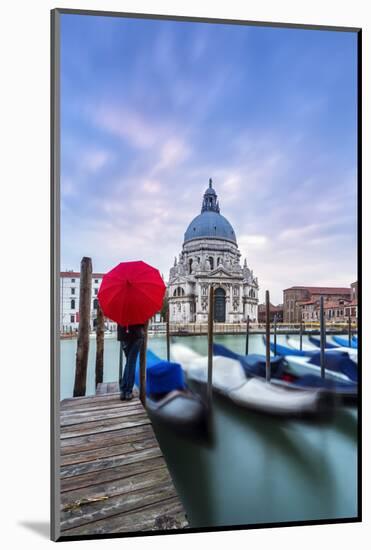 Italy, Veneto, Venice. Santa Maria Della Salute Church on the Grand Canal, at Sunset-Matteo Colombo-Mounted Photographic Print