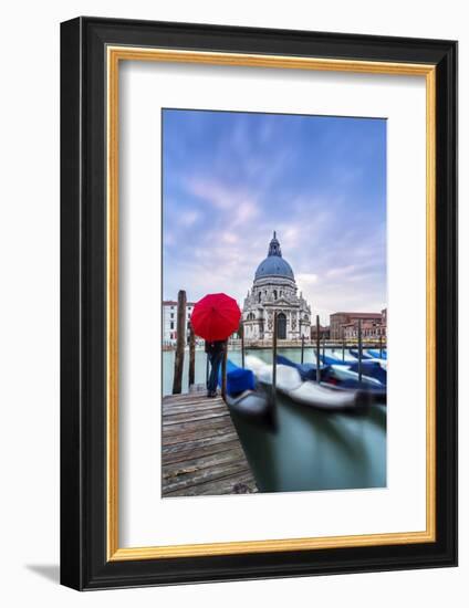 Italy, Veneto, Venice. Santa Maria Della Salute Church on the Grand Canal, at Sunset-Matteo Colombo-Framed Photographic Print