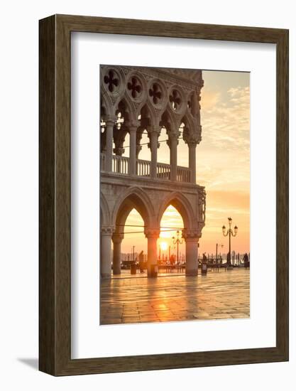 Italy, Veneto, Venice. Sunrise over Piazzetta San Marco and Doges Palace-Matteo Colombo-Framed Photographic Print