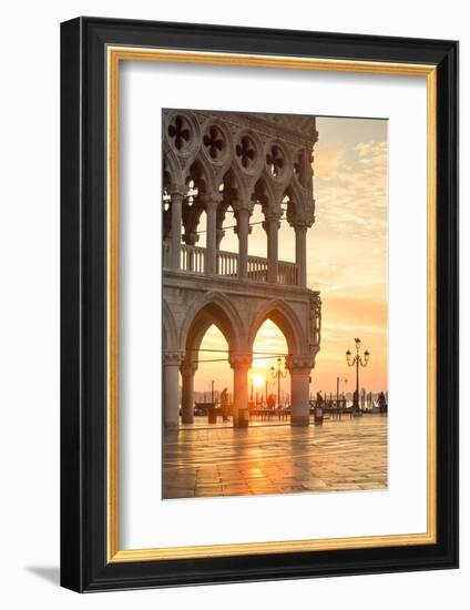 Italy, Veneto, Venice. Sunrise over Piazzetta San Marco and Doges Palace-Matteo Colombo-Framed Photographic Print