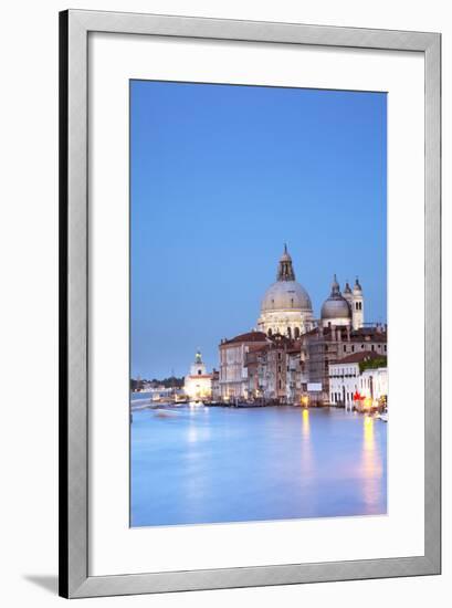 Italy, Veneto, Venice. the Church of Santa Maria Della Salute and the Grand Canal. Unesco.-Ken Scicluna-Framed Photographic Print