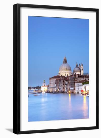 Italy, Veneto, Venice. the Church of Santa Maria Della Salute and the Grand Canal. Unesco.-Ken Scicluna-Framed Photographic Print