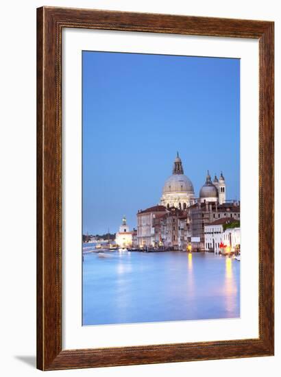 Italy, Veneto, Venice. the Church of Santa Maria Della Salute and the Grand Canal. Unesco.-Ken Scicluna-Framed Photographic Print