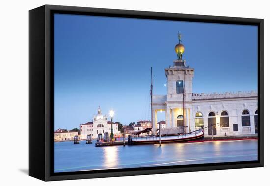 Italy, Veneto, Venice. the Punta Della Dogana on the Grand Canal.-Ken Scicluna-Framed Premier Image Canvas