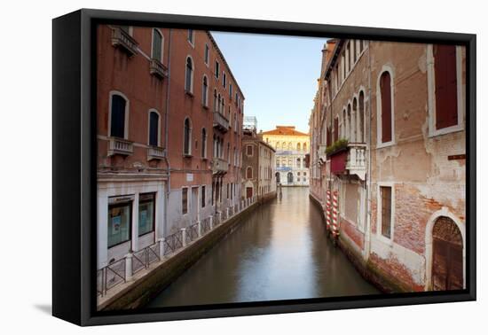 Italy, Veneto, Venice. Typical Venetian Palaces Leading to the Grand Canal.-Ken Scicluna-Framed Premier Image Canvas