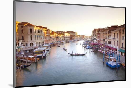 Italy, Veneto, Venice. View from the Ponte Di Rialto over the Grand Canal. Unesco.-Ken Scicluna-Mounted Photographic Print