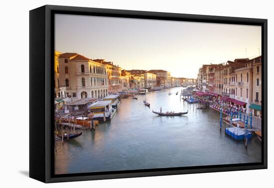 Italy, Veneto, Venice. View from the Ponte Di Rialto over the Grand Canal. Unesco.-Ken Scicluna-Framed Premier Image Canvas