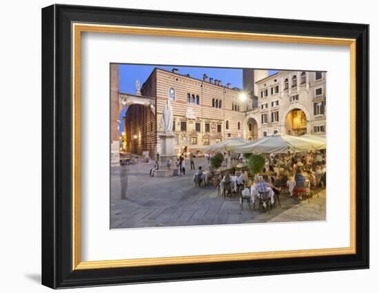 Italy, Veneto, Verona District, Verona. Piazza Dei Signori.-Francesco Iacobelli-Framed Photographic Print