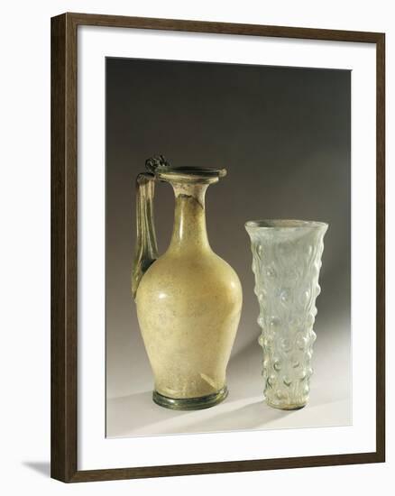 Italy, Veneto, Verona, Little Amphora and Blown Glass Work from the Necropolis-null-Framed Giclee Print