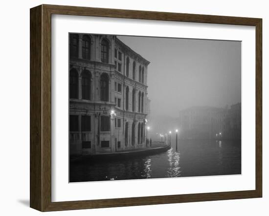 Italy, Venice. Building with Grand Canal on Foggy Morning-Bill Young-Framed Photographic Print