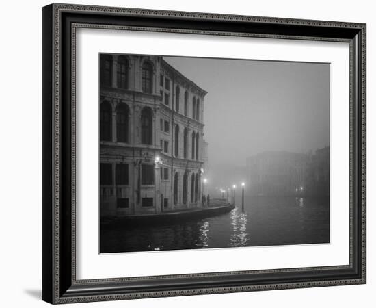 Italy, Venice. Building with Grand Canal on Foggy Morning-Bill Young-Framed Photographic Print