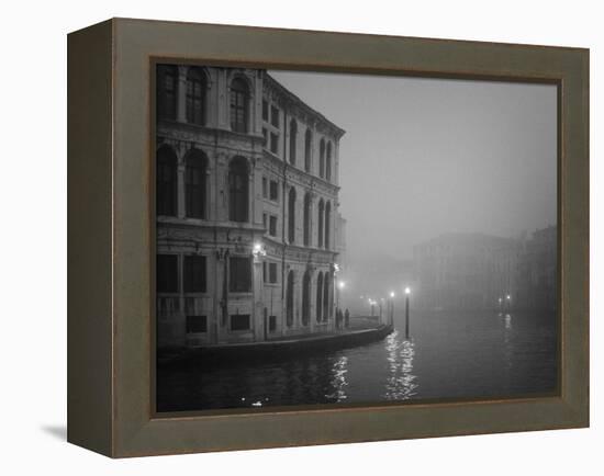 Italy, Venice. Building with Grand Canal on Foggy Morning-Bill Young-Framed Premier Image Canvas