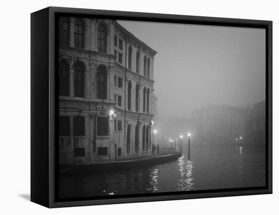 Italy, Venice. Building with Grand Canal on Foggy Morning-Bill Young-Framed Premier Image Canvas