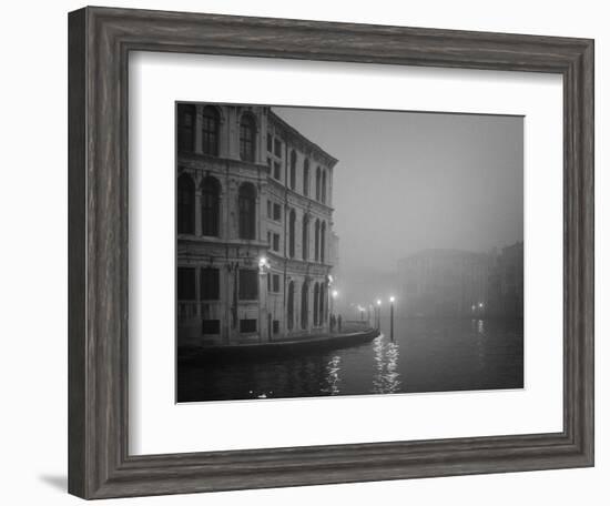 Italy, Venice. Building with Grand Canal on Foggy Morning-Bill Young-Framed Photographic Print