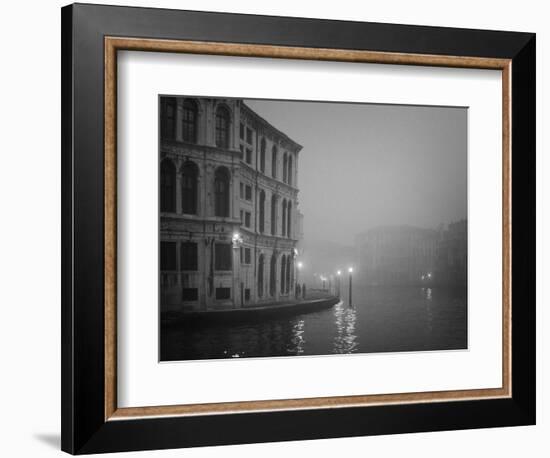 Italy, Venice. Building with Grand Canal on Foggy Morning-Bill Young-Framed Photographic Print