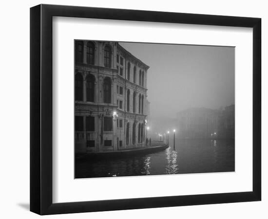 Italy, Venice. Building with Grand Canal on Foggy Morning-Bill Young-Framed Photographic Print