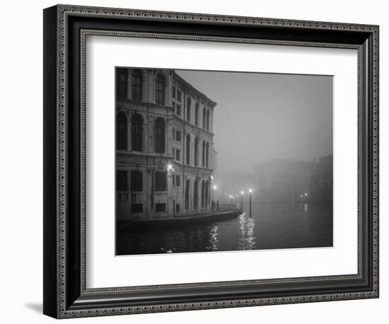 Italy, Venice. Building with Grand Canal on Foggy Morning-Bill Young-Framed Photographic Print