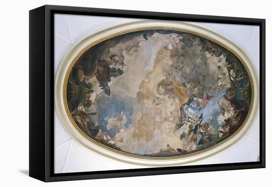 Italy, Venice, Ceiling of Church of Pieta or St Mary of Visitation, Coronation of Mary-Giambattista Tiepolo-Framed Premier Image Canvas
