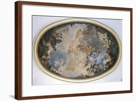 Italy, Venice, Ceiling of Church of Pieta or St Mary of Visitation, Coronation of Mary-Giambattista Tiepolo-Framed Giclee Print