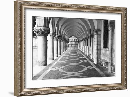 Italy, Venice. Columns at Doge's Palace-Dennis Flaherty-Framed Photographic Print