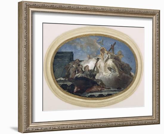 Italy, Venice, Dome of Church of Pieta or St Mary of Visitation, Theological Virtues-Giambattista Tiepolo-Framed Giclee Print