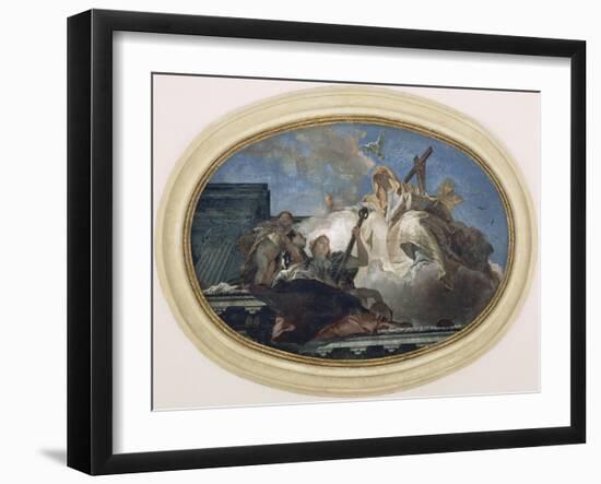 Italy, Venice, Dome of Church of Pieta or St Mary of Visitation, Theological Virtues-Giambattista Tiepolo-Framed Giclee Print