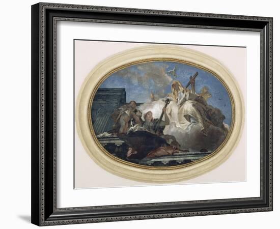 Italy, Venice, Dome of Church of Pieta or St Mary of Visitation, Theological Virtues-Giambattista Tiepolo-Framed Giclee Print