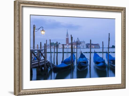 Italy, Venice. Dusk Falls on the Venice Lagoon with San Giorgio Maggiore Island in the Background-Brenda Tharp-Framed Photographic Print