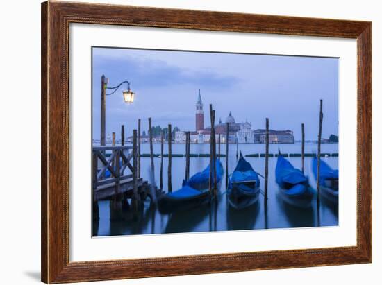 Italy, Venice. Dusk Falls on the Venice Lagoon with San Giorgio Maggiore Island in the Background-Brenda Tharp-Framed Photographic Print