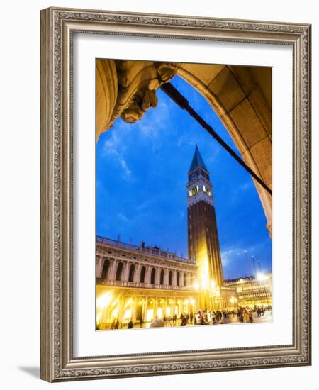 Italy, Venice, Evening view of Bell Tower at San Marco Square-Terry Eggers-Framed Photographic Print