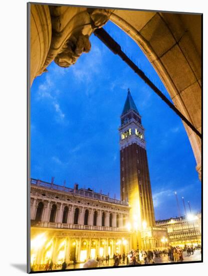 Italy, Venice, Evening view of Bell Tower at San Marco Square-Terry Eggers-Mounted Photographic Print