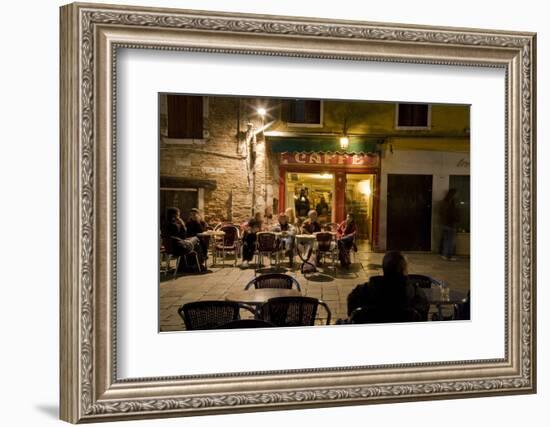 Italy, Venice, Night Cafe-John Ford-Framed Photographic Print