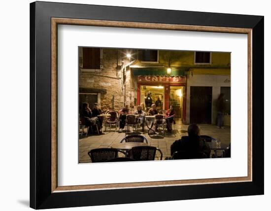 Italy, Venice, Night Cafe-John Ford-Framed Photographic Print